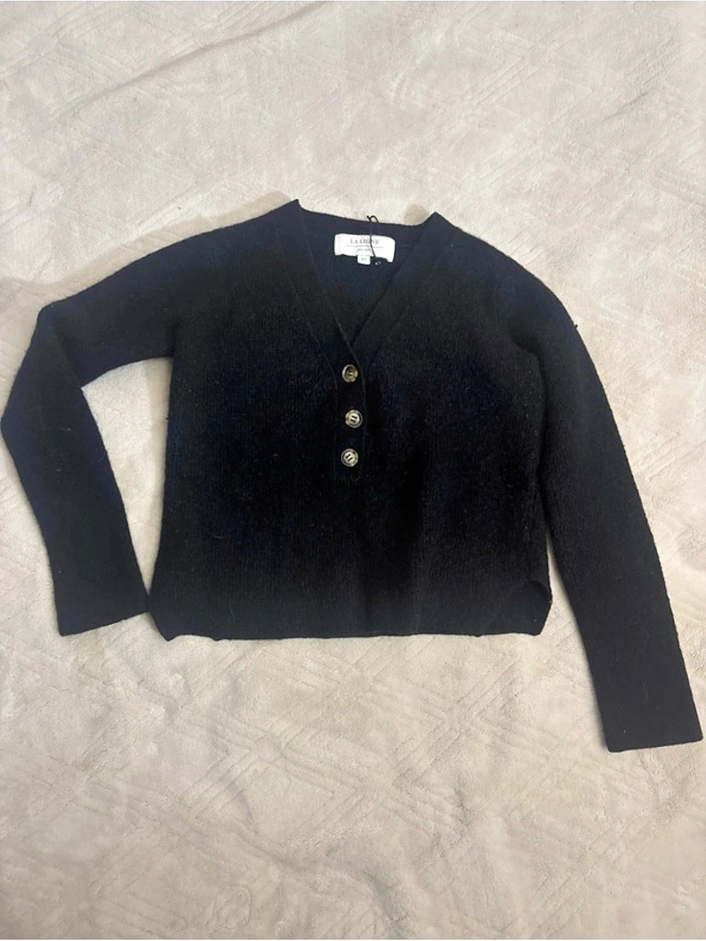 La Ligne Black Cardigan Size XS Like New